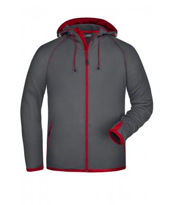 JN571 James & Nicholson Hooded Fleece miesten fleecetakki